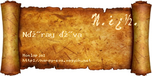 Náray Éva névjegykártya